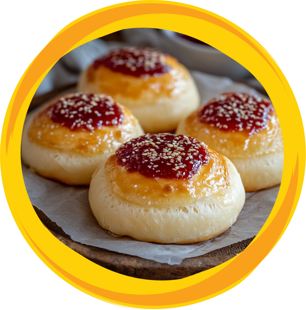 Kolatschen mit Marmelade und Käse