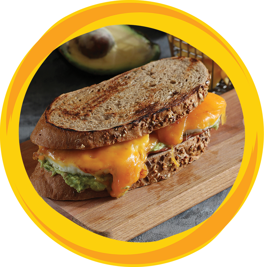 Tranches de cheddar pour sandwich