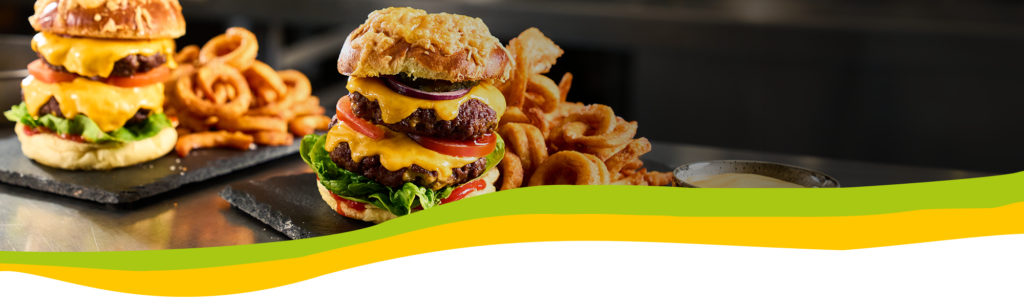 yellow road burger slices